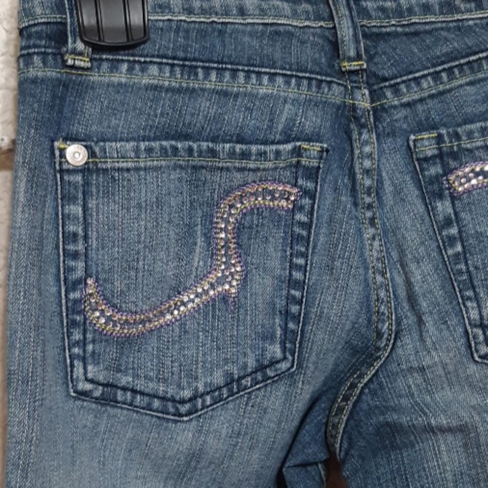 ROCK REPUBLIC Womens long tall thin jeans Cotton RR sz 27 b22 9048